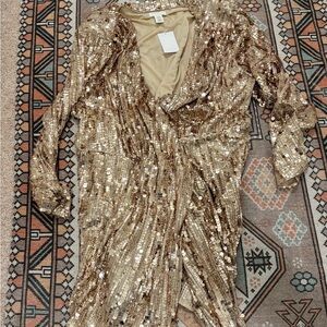 Sequence Faux wrap Dress